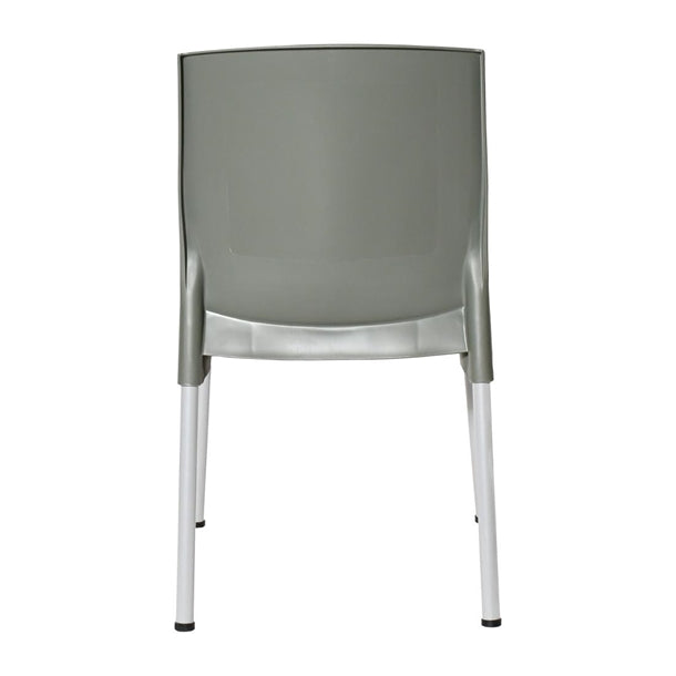 Bolero Elements Polypropylene Plain Side Chairs Olive Green (4 Pack) ja921
