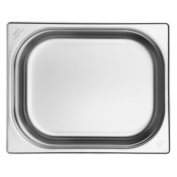 Nisbets Essentials Stainless Steel 1/2 Gastronorm Tray 65mm ( 3 Pack) jb371