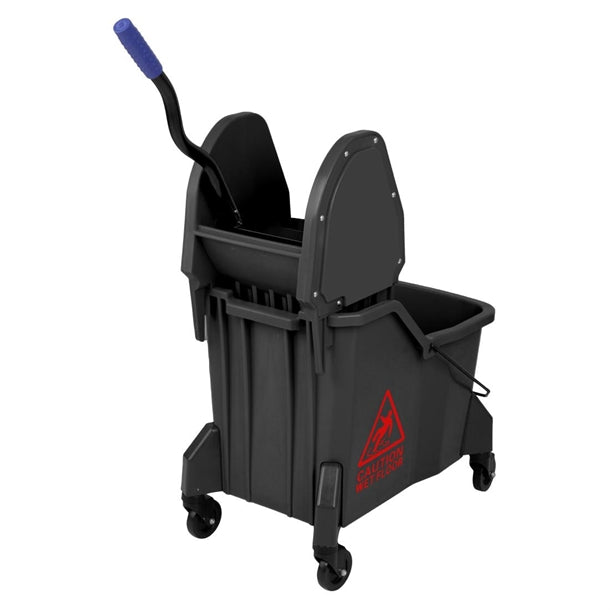 Jantex Two-Compartment Mop Bucket and Wringer Red 30Ltr jb542