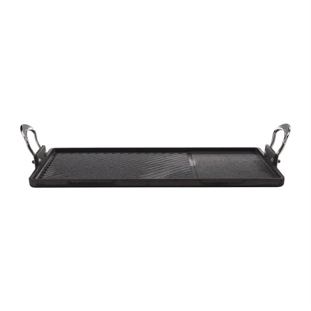 Samuel Groves Cast Iron Double Burner Griddle Pan 45x25cm jc895