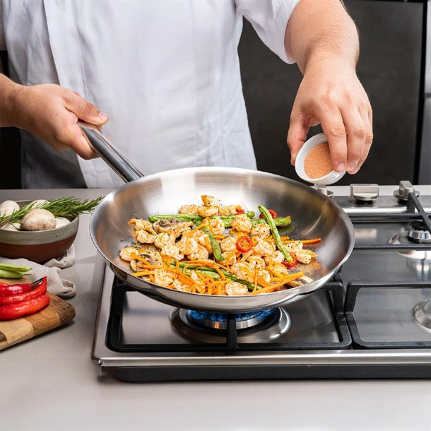 Tramontina Stainless Steel Triple Base Frying Pan 30cm jc945