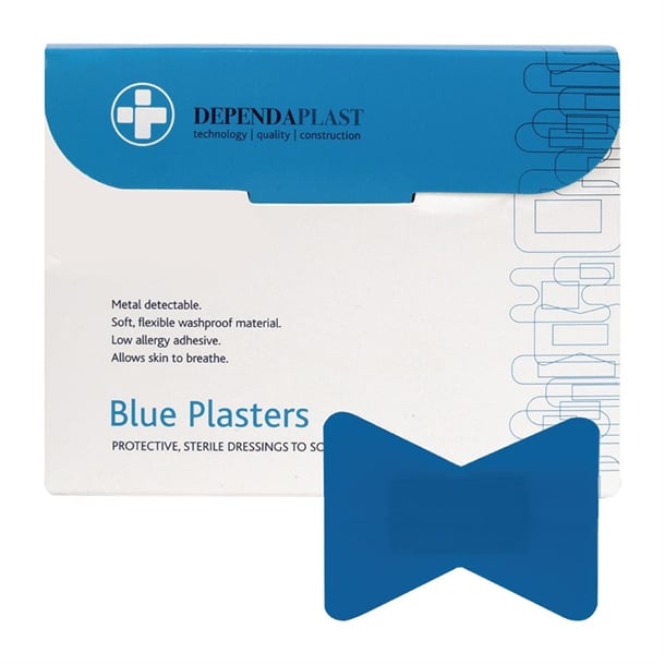 Dependaplast Blue Food Area Plasters Fingertip ( 50 Pack) jf015