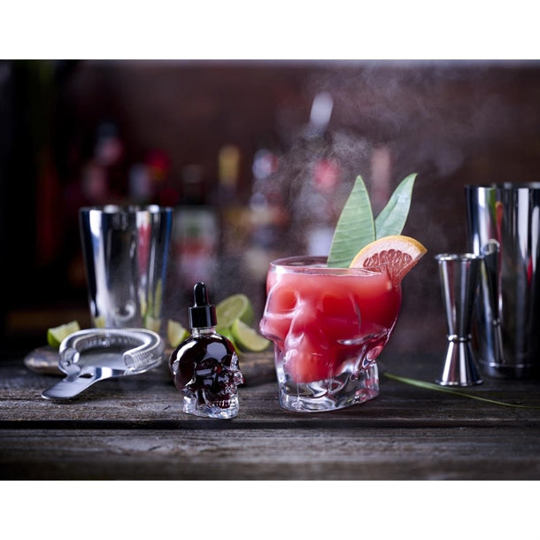 Skull Glass Bitter Bottle with dropper - 60ml (B2B) jf892