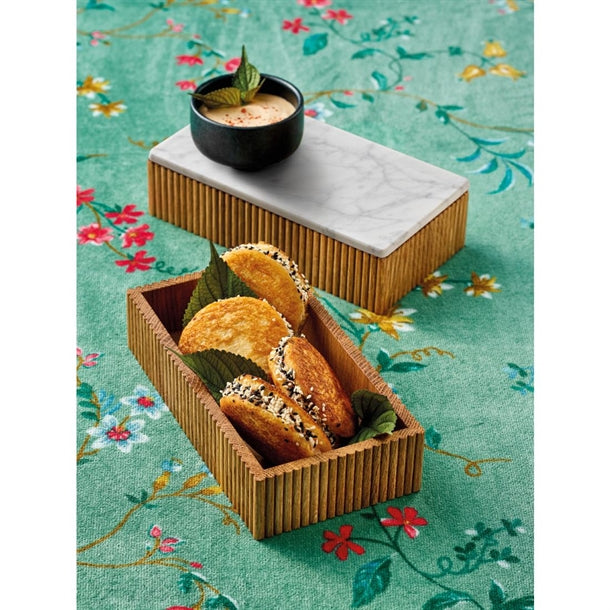 Playground Cesto Rectangular Lid/Plate Marble 210x110mm jf898