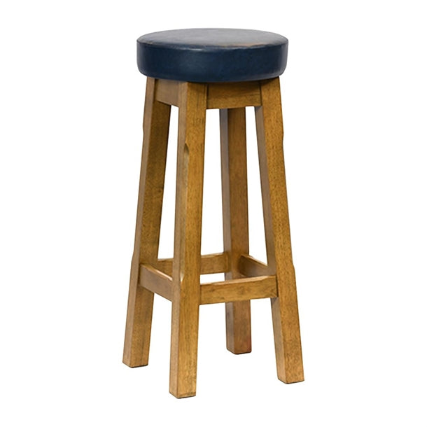 Everyday Wessex Weathered Oak High Stool with Bison Midnight Seat (2 Pack) jf974