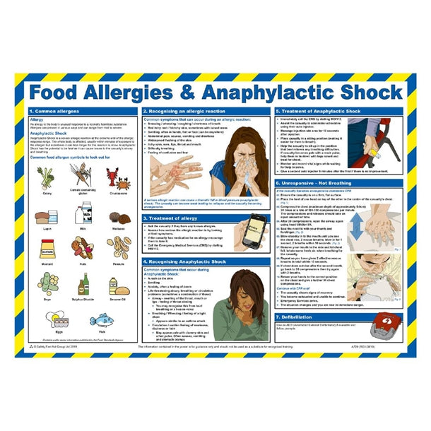 Mileta Food Allergies & Anaphylactic Shock Poster 590x420mm jk190