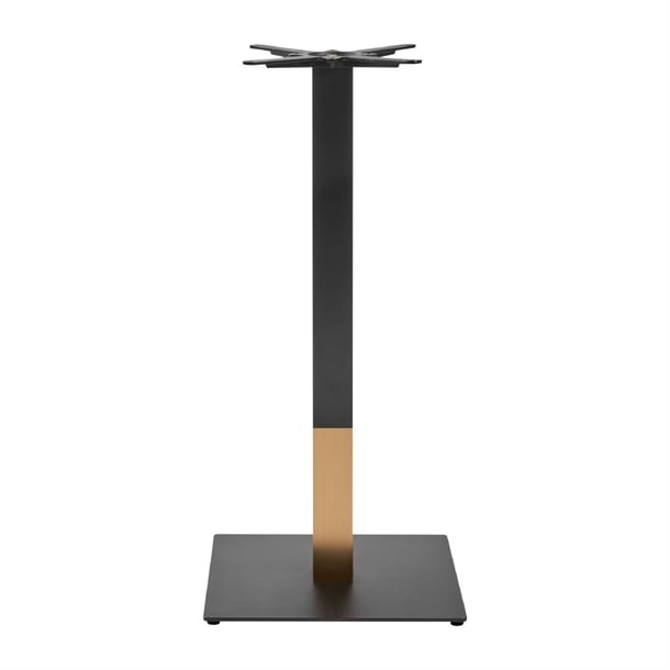 Boston Sleek Large Square Bar Height Table Base Black & Gold jk457