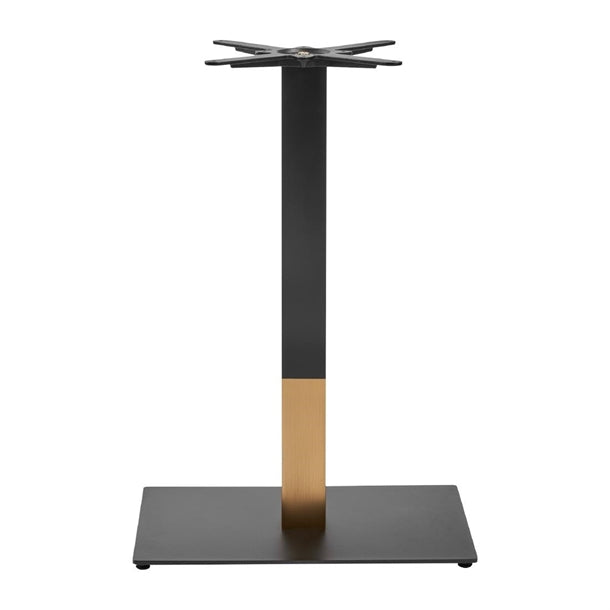 Boston Sleek Small Rectangular Mid Height Table Base Black & Gold jk460