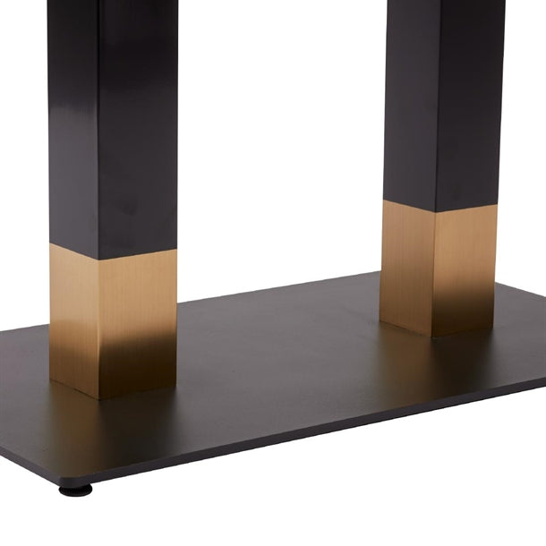 Boston Sleek Large Rectangular Coffee Table Base Black & Gold jk462