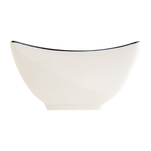 Arcoroc Appetizer Ludico Deep Square Bowls Black Line 90mm (24 Pack) jk528