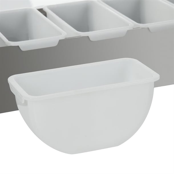 Olympia 6 Compartment Condiment Holder Stainless Steel k489
