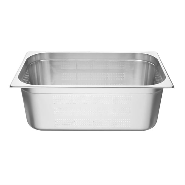Vogue Stainless Steel Perforated 1/1 Gastronorm Tray 200mm k843