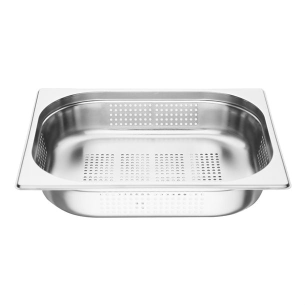 Vogue Stainless Steel Perforated 1/2 Gastronorm Tray 65mm k844