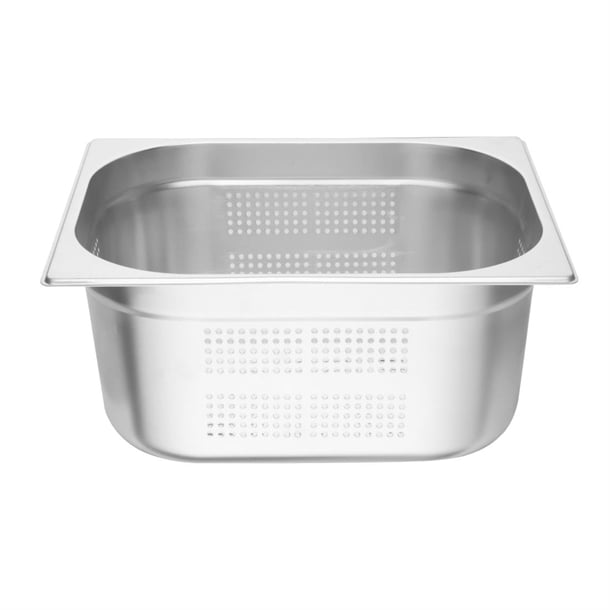 Vogue Stainless Steel Perforated 1/2 Gastronorm Tray 150mm k846