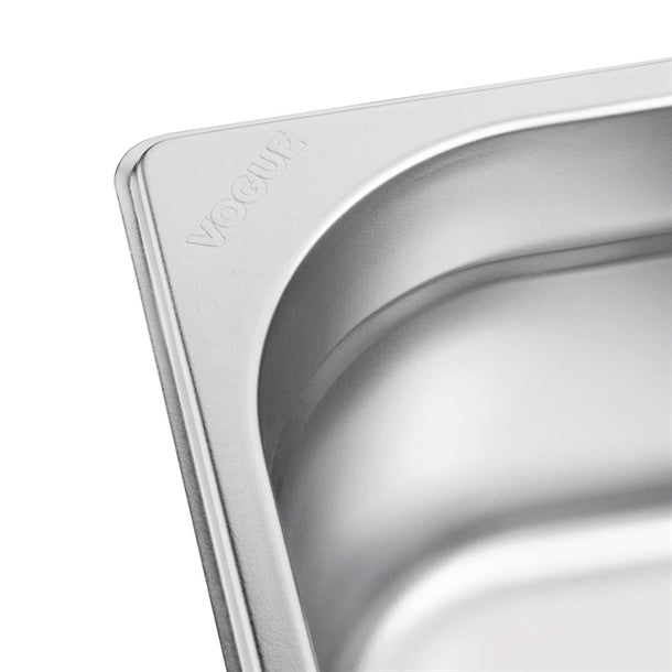 Vogue Stainless Steel 1/2 Gastronorm Tray 100mm k928