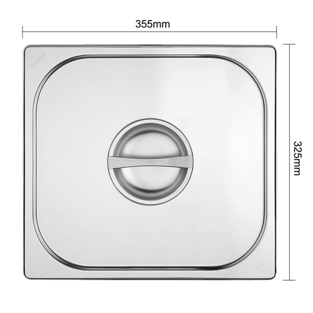 Vogue Stainless Steel 2/3 Gastronorm Lid k970