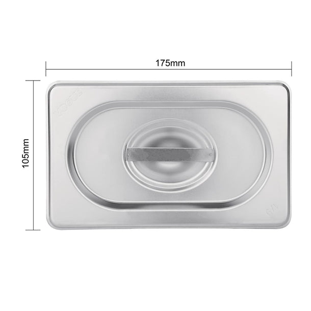 Vogue Stainless Steel 1/4 Gastronorm Lid k972
