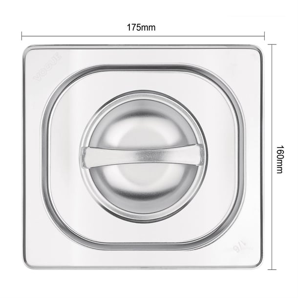 Vogue Stainless Steel 1/6 Gastronorm Lid k993