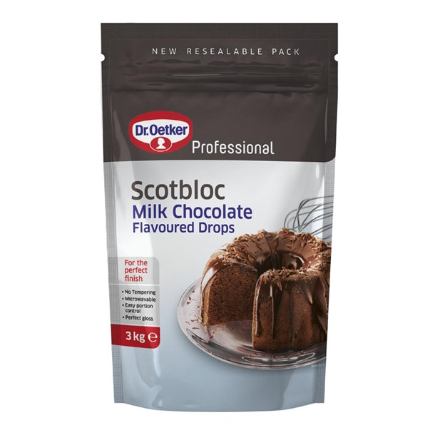 Dr Oetker Scotbloc Milk Chocolate Flavoured Drops 3kg ka081