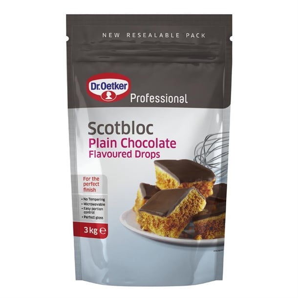 Dr Oetker Scotbloc Plain Chocolate Flavoured Drops 3kg ka085