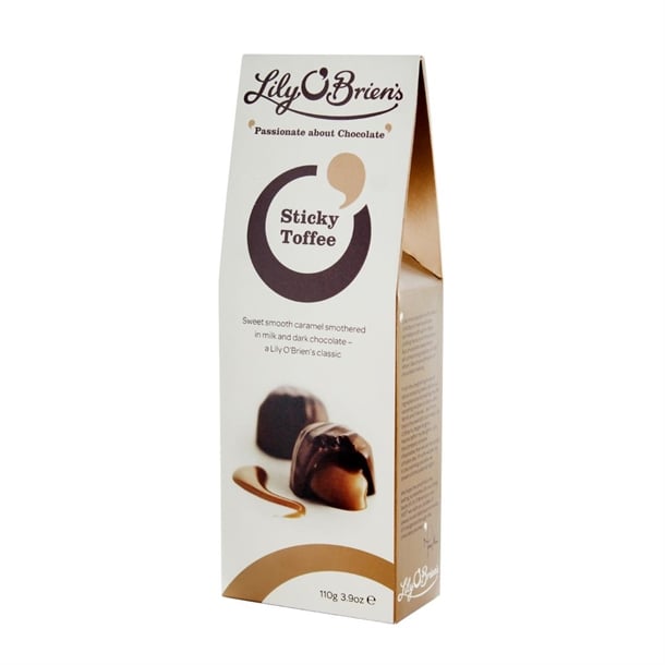 Lily O'Brien's Sticky Toffee Pouch 110g (12 Pouches) ka203