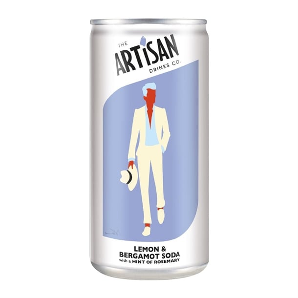 Artisan Drinks Cloudy Lemon & Bergamot Soda Cans 250ml (12 pack) ka429