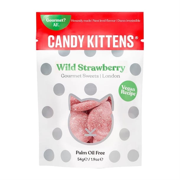 Candy Kittens Pop Bags Wild Strawberry 54g (12 Pack) ka604