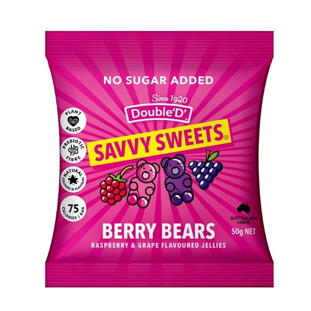 Savvy Sweets Berry Bears 50g (12 Pack) ka614
