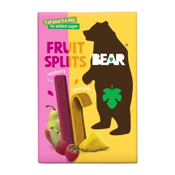 BEAR Fruit Splits Pineapple & Raspberry 20g 8x5 (40 Pack) ka632