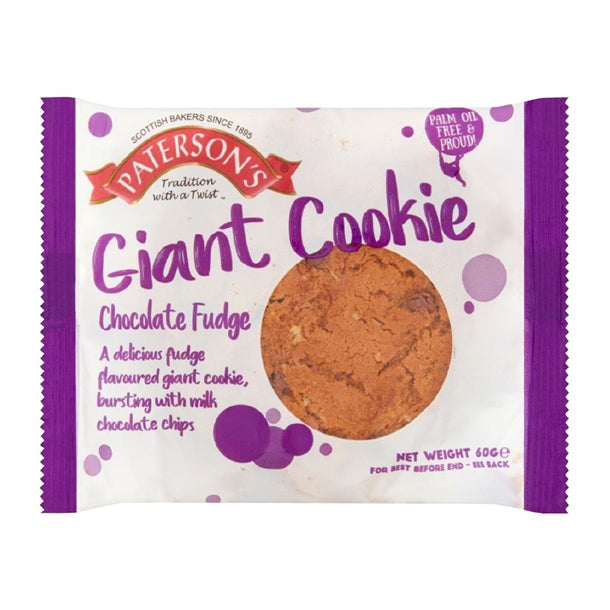 Paterson's Giant Choco Fudge Cookie 60g (18 Pack) ka645