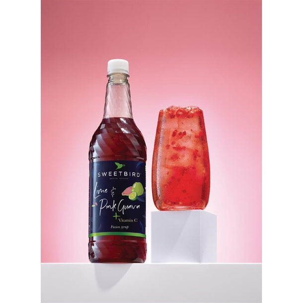 Sweetbird Fusions Syrup Pink Guava and Lime Added Vit C ka756