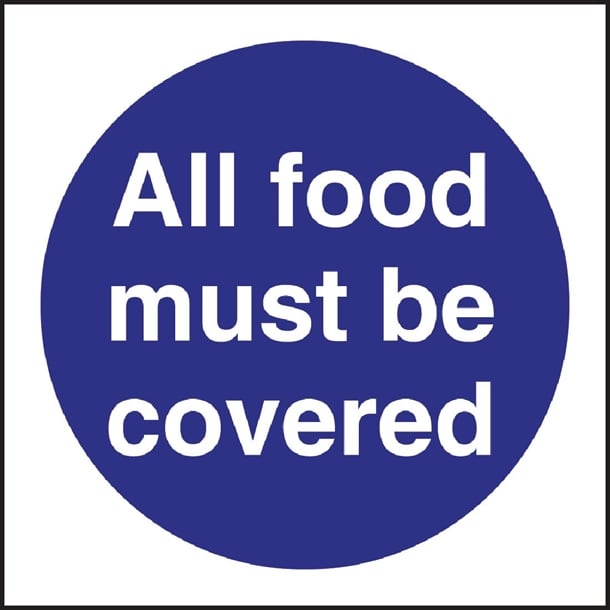 Vogue All Food Must Be Covered Sign l953