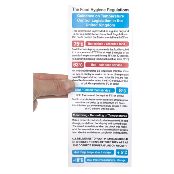 Vogue 2006 Food Act Cook Chill Guidelines Sign l967