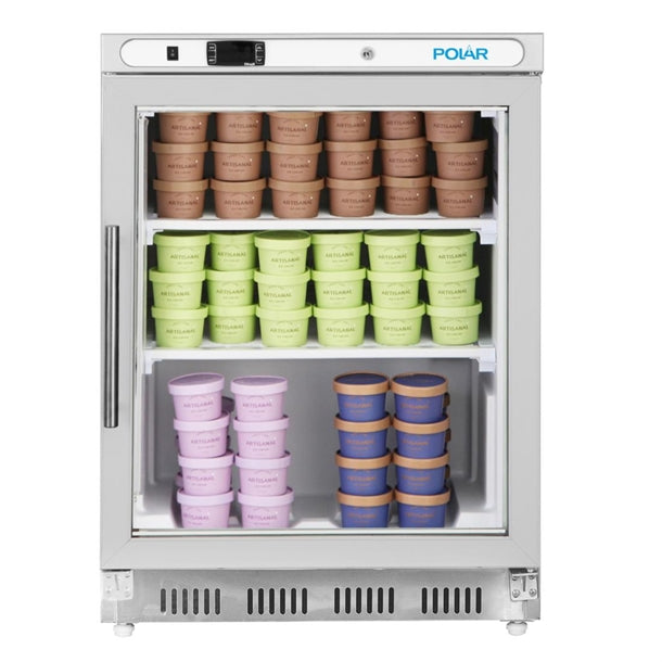 Polar C-Series Undercounter Stainless Steel Display Freezer 129Ltr pc008