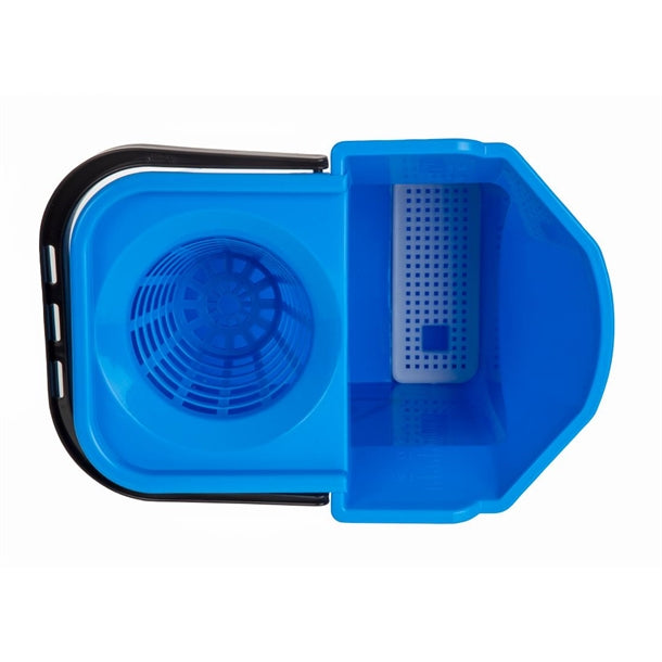 Nisbets Essentials Mop Bucket & Wringer 10Ltr Blue (3 Parts) s225
