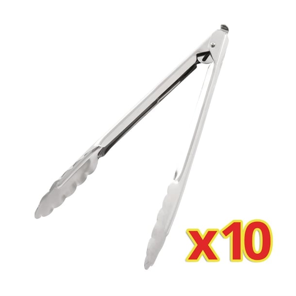 Bulk Buy Catering Tongs 10" (10 Pack) s633