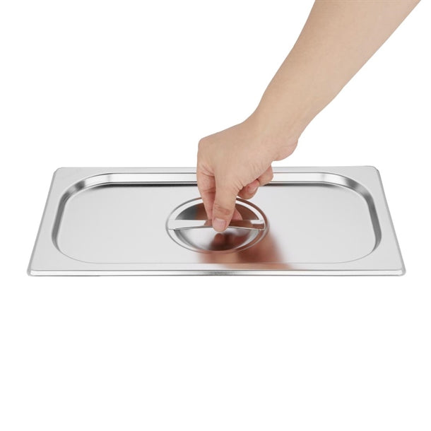 Vogue Stainless Steel Gastronorm Tray Set 1/3 and 4 x 1/6 with Lids sa246