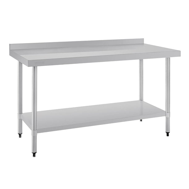 Vogue Stainless Steel Prep Table with Upstand 1500mm t382