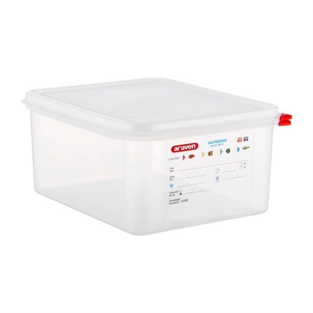 Araven Polypropylene 1/2 Gastronorm Food Container 10Ltr (4 Pack) t988