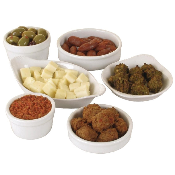 Olympia Mediterranean Stackable Dishes White 102mm (6 Pack) dk827