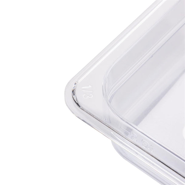 Vogue Polycarbonate 1/3 Gastronorm Container 100mm Clear u233