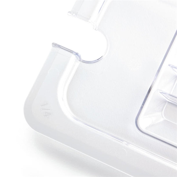 Vogue Polycarbonate 1/4 Gastronorm Lid Notched u253