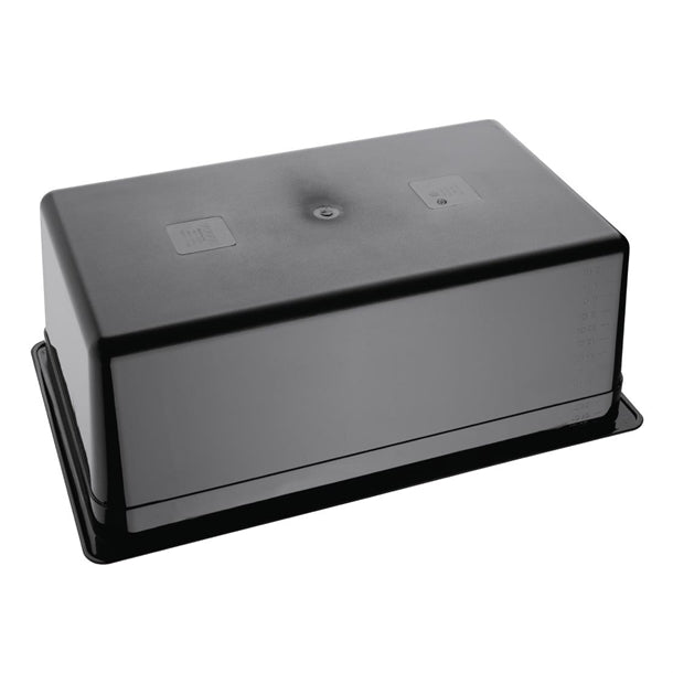Vogue Polycarbonate 1/1 Gastronorm Container 200mm Black u457