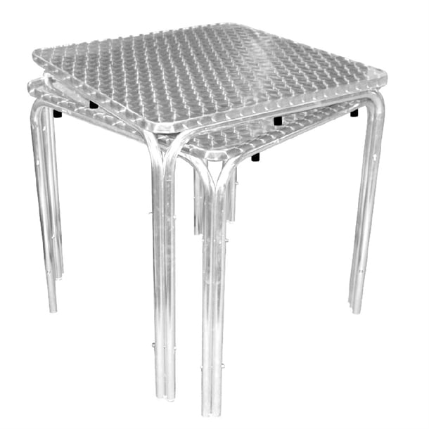 Bolero Square Stacking Table Stainless Steel 700mm u505