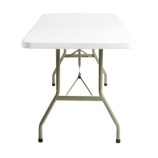 Bolero PE Rectangular Folding Table White 6ft (Single) u579