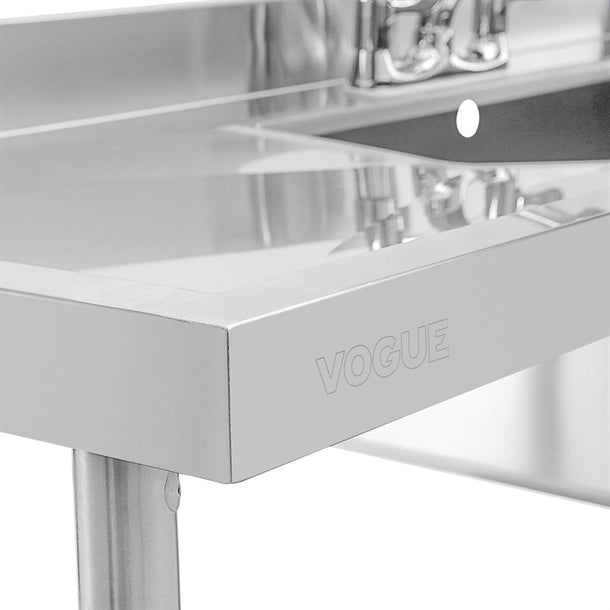 Vogue Stainless Steel Double Sink with Double Drainer 2400mm u910