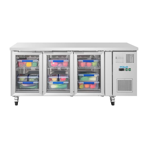 Polar U-Series 3 Door Counter with Glass Doors ua069