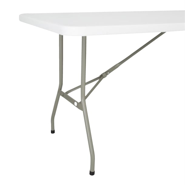 Bolero Rectangular Folding Table 6ft White uu579