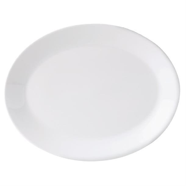 Steelite Monaco White Mandarin Oval Dishes 330mm (12 Pack) v6894