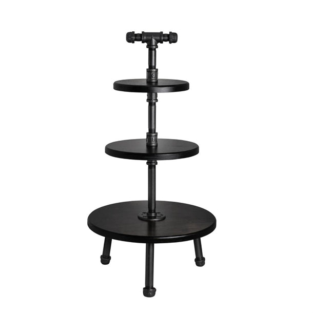 Steelite Gun Metal Pipe Stand 3-Tier 355x509mm vv3455